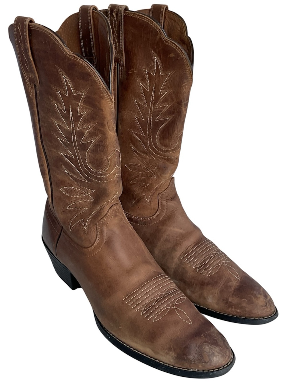 Ariat 10001021 Brown Distressed Leather Heritage Cowboy Boots Men’s Size 11 B